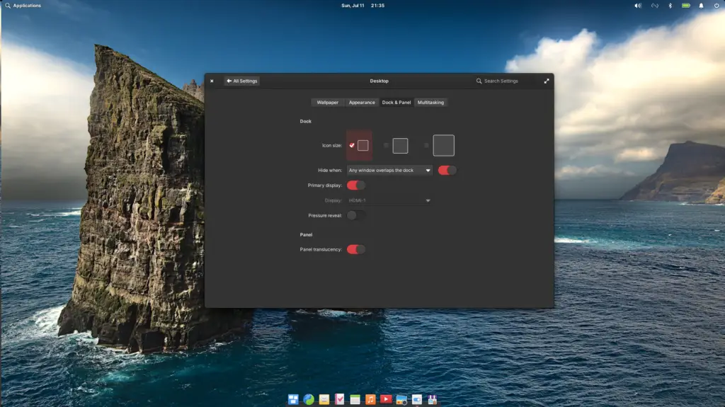 Elementary OS 6 Odin - Dock Settings - Ittwist